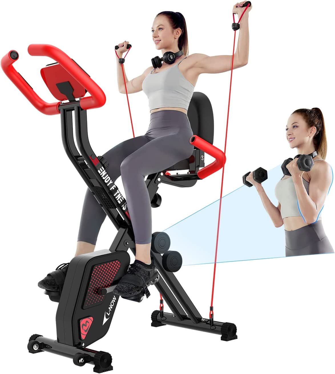 Pooboo Folding Exercise Bike